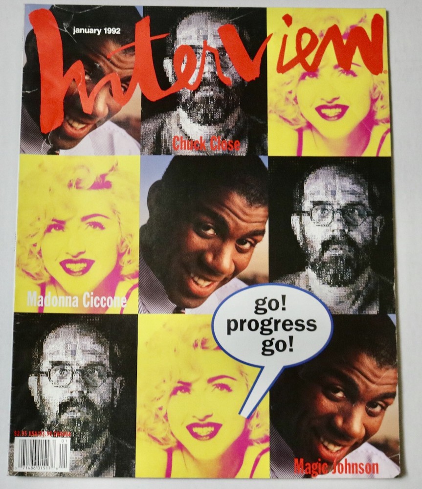 Andy Warhol’s Interview Magazine January 1992 Madonna Magic Johnson Chuck Close