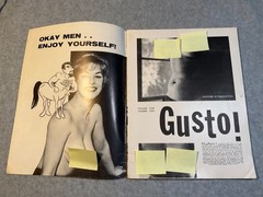 Vintage 1962 Gusto! Magazine No. 2 Men’s Interest Black Nylon Issue! Cheesecake