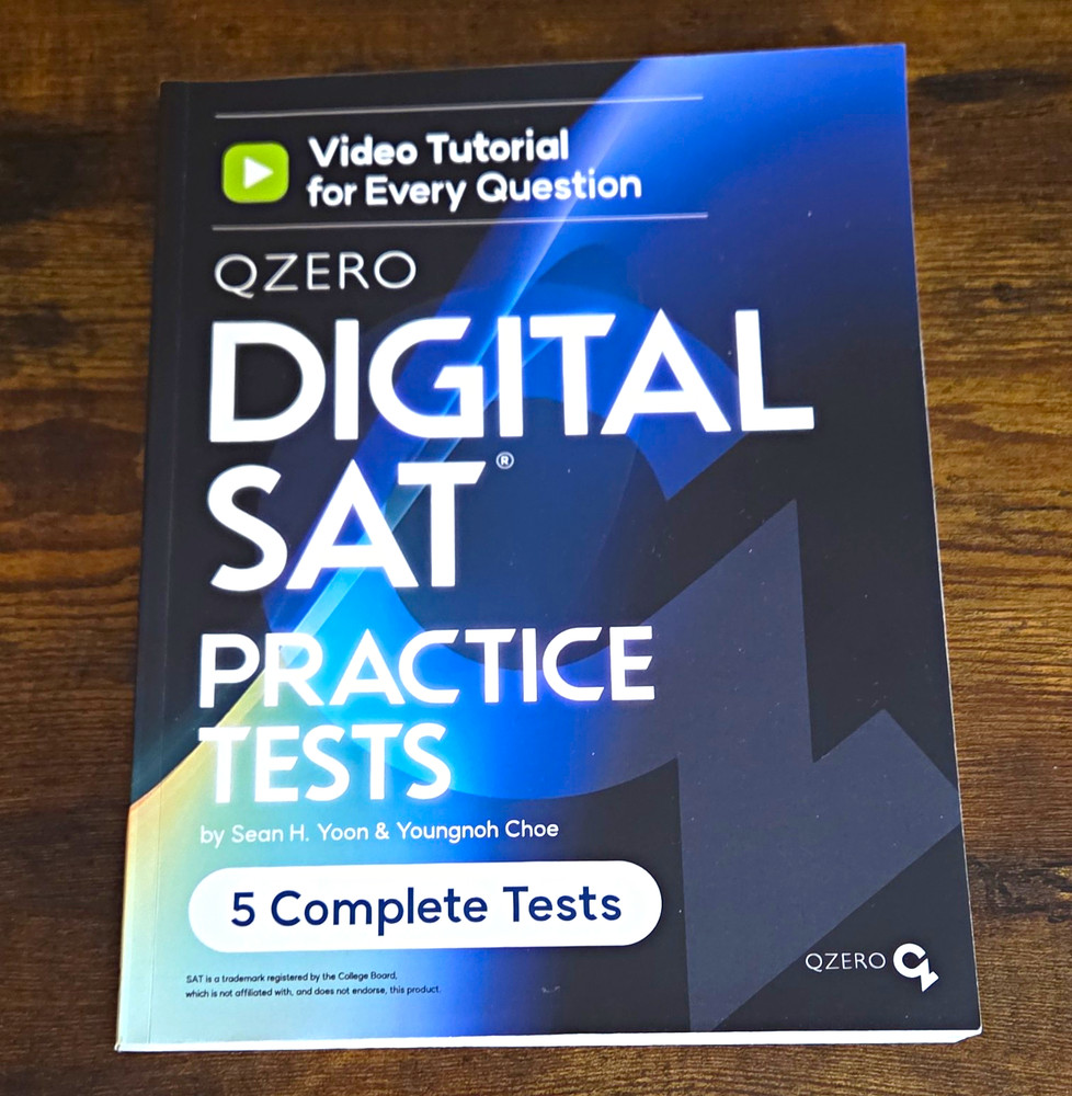 QZERO Digital SAT Practice Tests Paperback 5 Tests+Video Tutorials Yoon Choe
