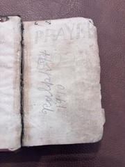 Miniature Leather Bound Book Of Common Prayer. 4”x2.5”x2”. ￼