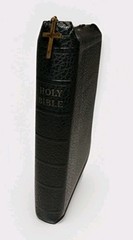 KJV Holy Bible Illustrated, ZIP UP Gold CROSS World Publishing Self-Pronouncing