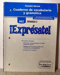 Holt Spanish 2 Expresate! Cuaderno De Vocabulario – Teacher’s Edition (Spani…