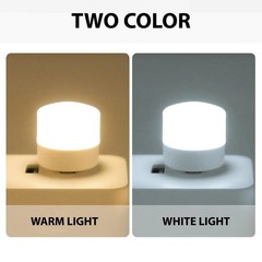 Mini USB LED Night Light Warm White Portable Eye Care Reading Lamp
