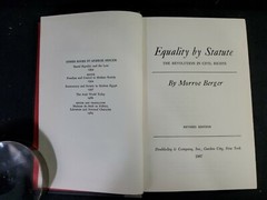 Equality By Statute: The Revolution.. Morroe Berger Used Hardcover Book 1967