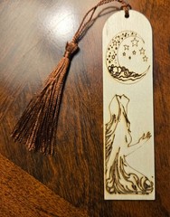 Compact engraved wood bookmarks
