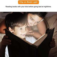 Rechargeable Book Light Mini LED Reading Light Flexible Easy Clip Lamp Portable