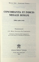 Concordantia et Indices Missalis Romani 2002 Libreria Editrice Vaticana HB Latin