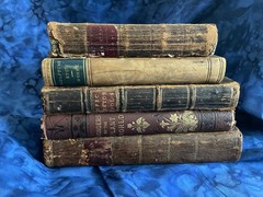 Tiny Antique Books; Miscellany, Plant World, Spectator, Columbian Orator #B46