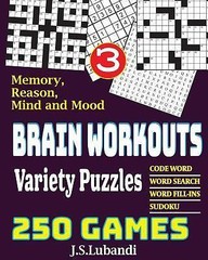 BRAIN WORKOUTS Variety Puzzles 3 by J. Lubandi (2017, Trade Paperback)
