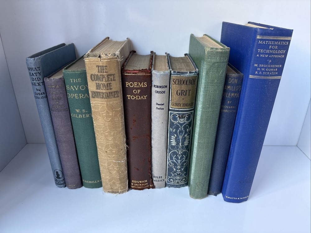 Collection of Old Books for Decoration 30cm shelf space Max Height 24cm