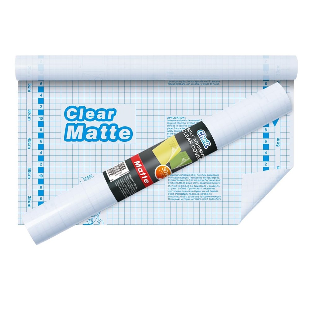 Matte Clear Paper Roll for Books, Crafts and Countertops, Self Adhesive Book …
