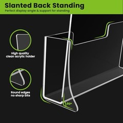 4 Pack Acrylic Brochure Holder 8.5 x 11 inches, Clear 4 Pack8.5 x 11 inches