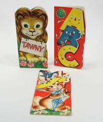 VTG Lot of 3 Children’s Books – Tawny Lion, ABC & 123 – Paperback – 1949/1950
