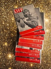 Life Magazine Lot of 8; 1942-44: Admiral Nimitz, B-29’s, Infantry, Chinese +