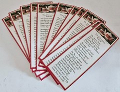 Lot of 12 Bookmarks ~5.25” ~The Christmas Teacup ~New
