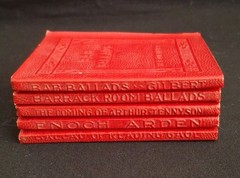 Five Vintage Red Cover Little Leather Library Poems Tennyson Wilde Kipling