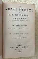 Auguste Petit 1884 leather binding of Nouveau Testament 1878 with gold doublures