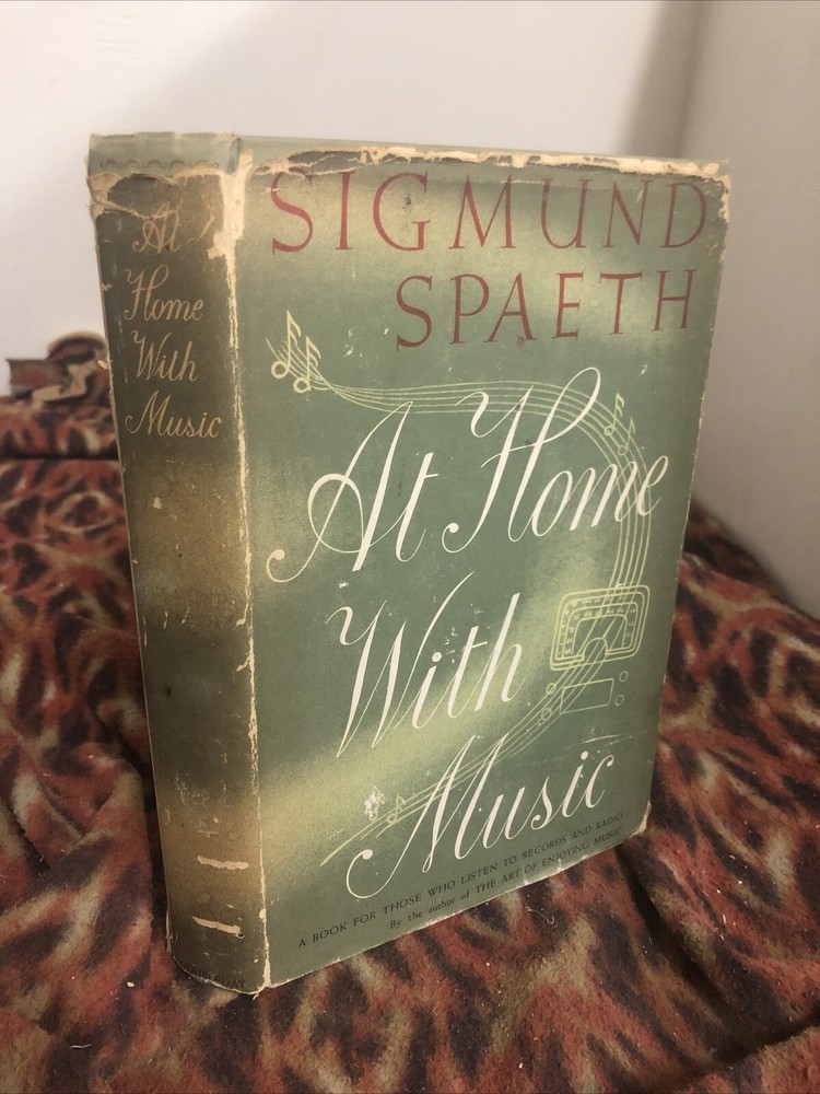At Home With Music 1945 First Edition Signed Very Good Records Radio Art