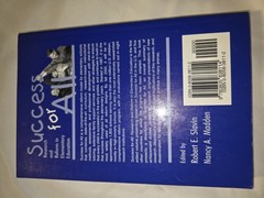 SUCCESS FOR ALL: RESEARCH AND REFORM IN ELEMENTARY By Robert E. Slavin & Nancy