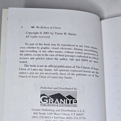 We Believe in Christ (Paperback, 2001) Victor Harris Church Of Latter Day Saints
