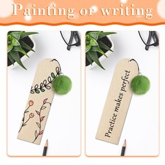 30 Pcs Wooden Bookmark5.7×1.5 in Blank Bookmarks to Decorate with 30 Pcs Colo…
