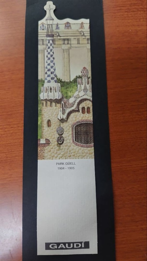 Spain Gaudi Park Guell Bookmark Art Deco Collectible 8.3in x 1.8in Un