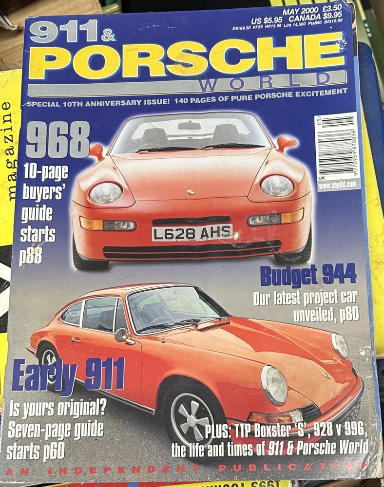 911 & Porsche magazine May 2000 featuring 968,early 911, 944, 928 vs 968