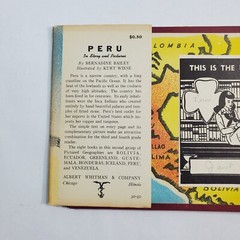 1942 Pictured Geography Peru In Story and Picture by Bernadine Bailey HCDJ