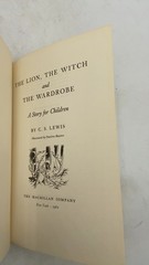THE Lion, THE Witch AND THE Wardrobe C. S. Lewis Hardcover Eleventh Printing …