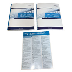 Kaplan Securities Series 6 License Exam Manual Class Notes 2nd Ed Quicksheet Lot