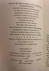 The Courage of a Conservative – James G Watt – Signed Copy – 1985 – 221 pages