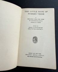 The Little Book of Modern Verse Edited by Jessie B. Rittenhouse 1913 Hardcover