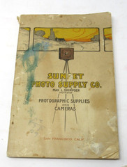 Sunset Photo Supply Catalog 1910 San Francisco 190 Pages Cameras Supplies ILLSTD