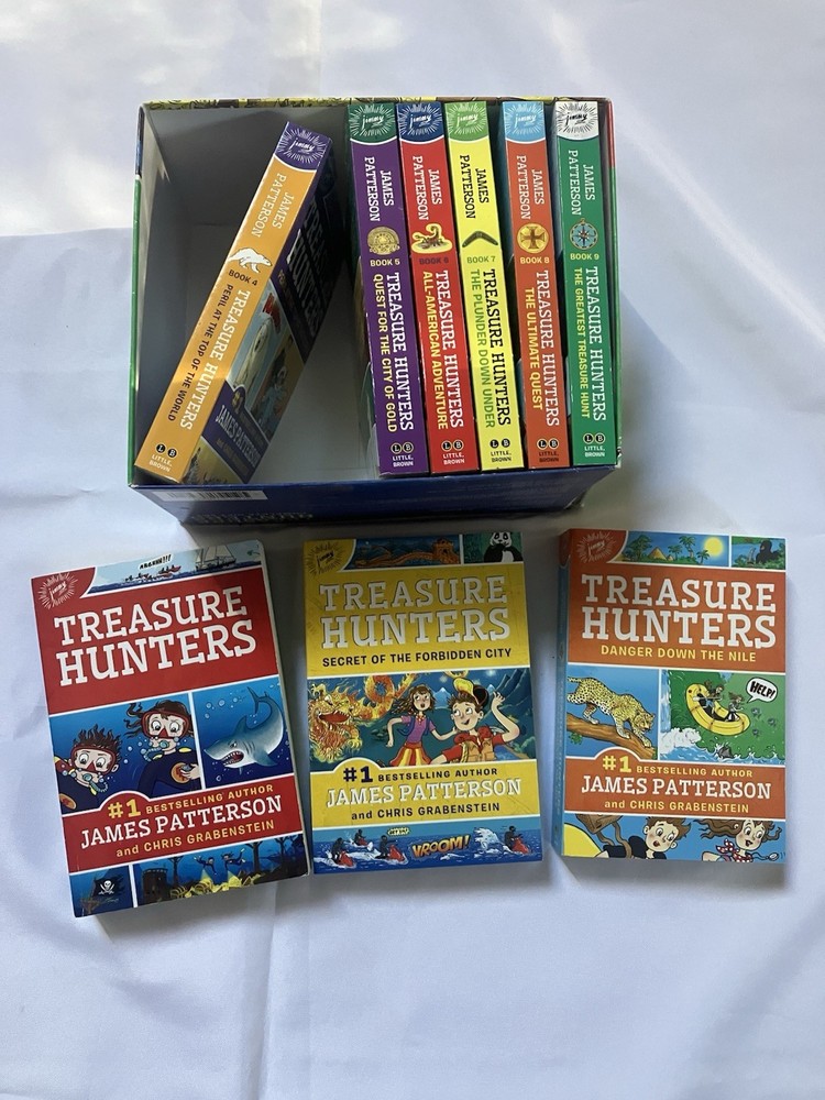 James Patterson Treasure Hunters Complete Gift Set Box Set Books 1-9 Illustrated