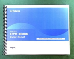 Yamaha HTR-3065 Instruction Manual: Full Color 83 Pages & Protective Covers