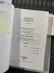 Federal Evidence 3rd Ed Vol 6 Mueller / Kirkpatrick Reuters 2008