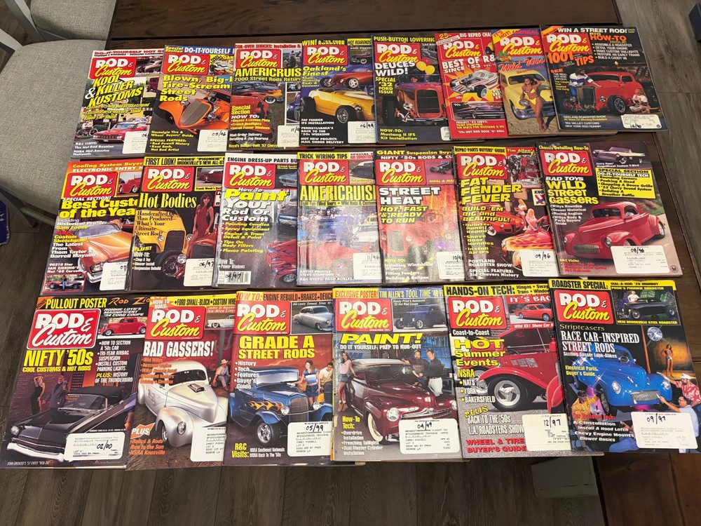 Lot of 21 1990’s ROD & CUSTOM MAGAZINE 1990 1991 1992 1994 1996 1997 1999 2000