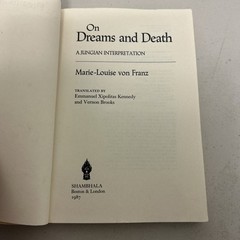 ON DREAMS & DEATH 1984 Marie-Louise von Franz 1st Paper Edition