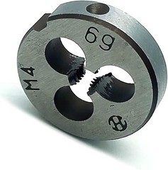 HSS 4mm x 0.7 Metric Die Right Hand Thread M4 x 0.7mm Pitch x 0.7mm, Silver