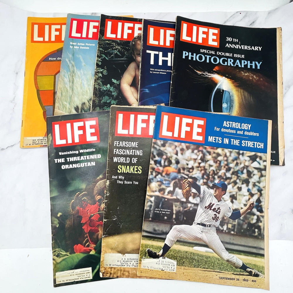 Saturday Evening Post Vintage 60’s 70’s Magazines Sports Animals Nature Lot of 8