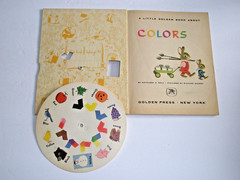 Little Golden Book Books Colors With Wheel 1959 #A28 First Edition “A”