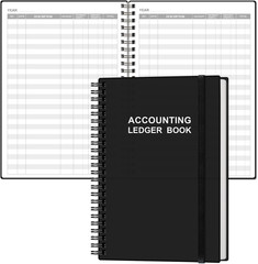 Accounting Ledger Book – A5 Ledger Book for Bookkeeping, Small Businesses & Pers