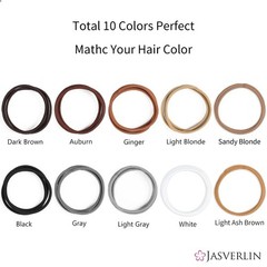 JASVERLIN 2MM Light Gray Hair Ties, No Slip 1 Count (Pack of 80),