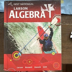 Holt McDougal Larson Algebra 1 Textbook Hardcover High School ISBN 0547315156