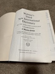 Webster’s Third New International Dictionary 1981 Hardcover Unabridged