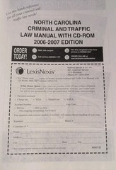 North Carolina Criminal And Traffic Law Manual 2006 07 Edition Book LexisNexis