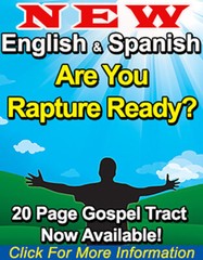 ENGLISH & SPANISH, RAPTURE BIBLE Tracts, 40 Pack in 2 Covers, 20 Pages Each