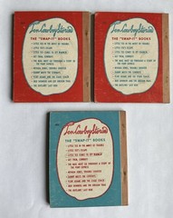 THREE 1949 VINTAGE “SWAP-IT” BOOKS MINI ILLUSTRATED STORIES COWBOYS 4.25” x 3.5”