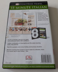 ​DK 15-MINUTE ITALIAN Language Course Book & 2 CDs Eyewitness Travel Study Pack