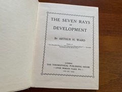 The Seven Rays of Development by Arthur H. Ward 1919 Occult